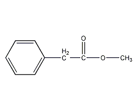 Structural formula of methyl phenylacetate