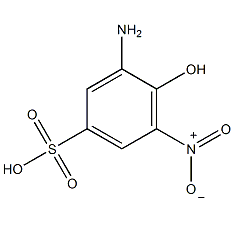 3-amino-4-hydroxy-5-nitrobenzenesulfonic acid structural formula