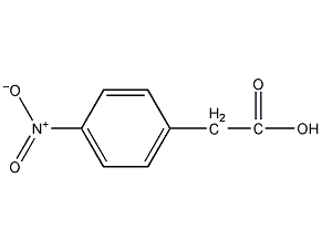 Structural formula of p-nitrophenylacetic acid