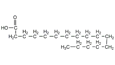 Palmitic acid structural formula