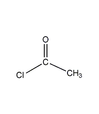 Acetyl chloride structural formula