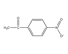 Structural formula of p-nitroacetophenone