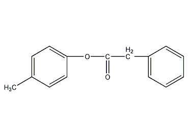 Structural formula of p-cresol phenylacetate