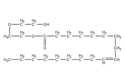 (Z)-Octadenoic acid-2-(2-hydroxyethoxy)ethyl ester structural formula