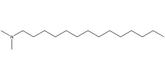 N,N-Dimethyltetradecane Structural Formula