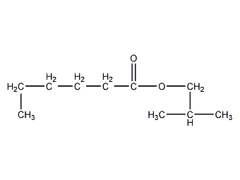 Isobutyl n-hexanoate structural formula