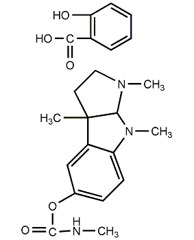 Salicylic acid physostilbene salt structural formula