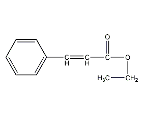 Structural formula of ethyl cinnamate