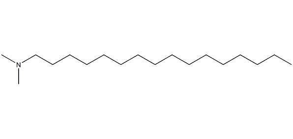 N,N-Dimethylhexadecylamine structural formula