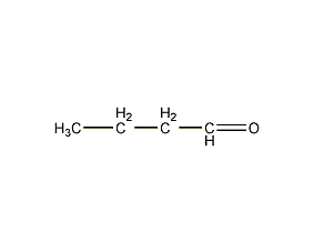 Butyraldehyde structural formula