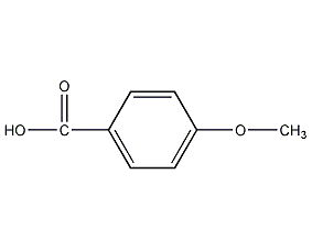 Structural formula of p-methoxybenzoic acid