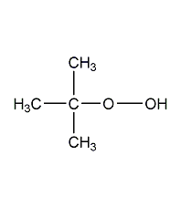 Structural formula of tert-butyl hydroperoxide