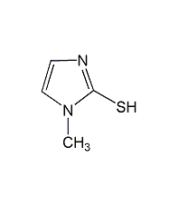 2-mercapto-1-methylimidazole structural formula
