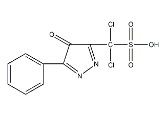 1-(2',5'-dichloro-4'-phenyl sulfonate)-3  -Methyl-5-pyrazolone structural formula