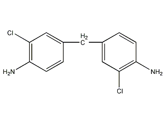 4,4'-methylenebis(2-chloroaniline) structural formula