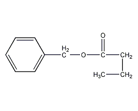 Structural formula of benzyl butyrate