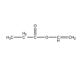 Structural formula of vinyl propionate