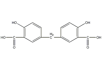Methylene disalicylic acid structural formula