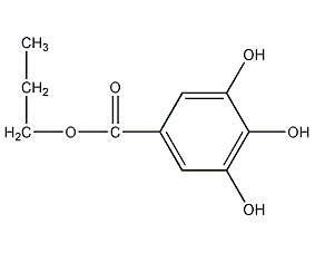 3,4,5-Trihydroxybenzoic acid propyl ester structural formula