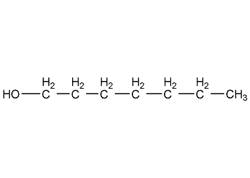 1-Heptanol structural formula