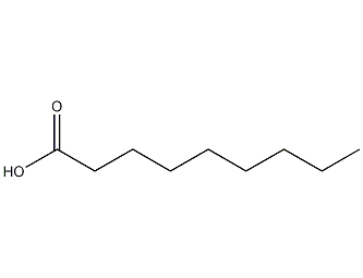 Structural formula of pelargonic acid