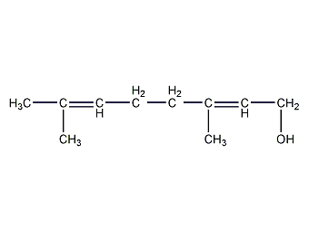 Structural formula of nerolidol