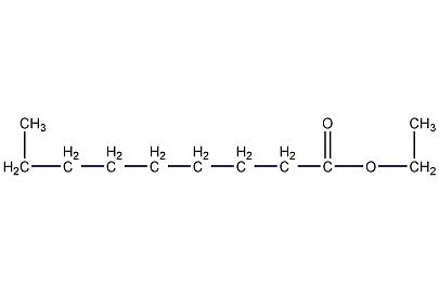 Structural formula of ethyl nonanoate