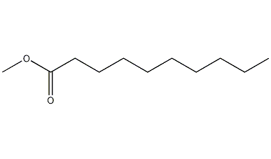 Methyl decanoate structural formula