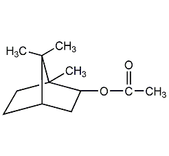 Bornyl acetate structural formula