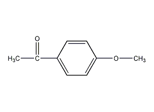 Structural formula of p-methoxyacetophenone