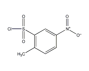 2-Methyl-5-nitrobenzenesulfonyl chloride structural formula