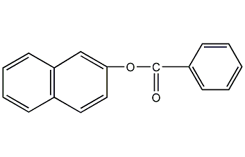 Structural formula of 2-naphthyl benzoate