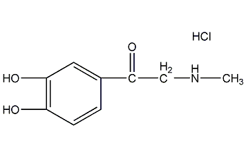 Adrenalone hydrochloride structural formula