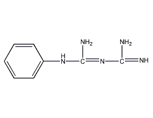Phenyl biguanide structural formula