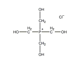 Structural formula of tetrakis(hydroxymethyl)phosphorus chloride