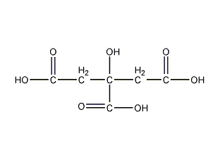 Citric acid structural formula