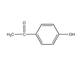 Structural formula of p-hydroxyacetophenone