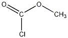 Methyl chloroformate structural formula