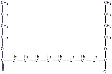 Di-n-butyl sebacate structural formula