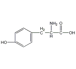 L-tyrosine structural formula
