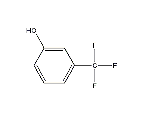 Structural formula of m-trifluoromethylphenol