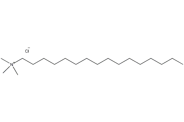 Hexadecyltrimethylammonium chloride structural formula