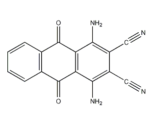 1,4-diamino-2,3-dicyananthraquinone structural formula