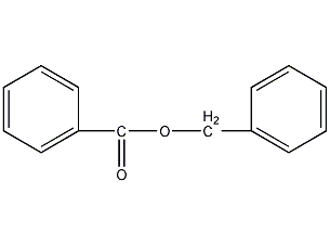 Structural formula of benzyl benzoate