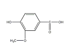 4-hydroxy-3-methoxybenzoic acid structural formula