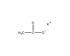 Potassium acetate structural formula
