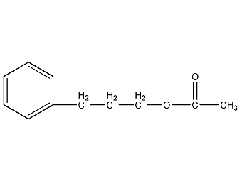 3-phenylpropyl acetate structural formula