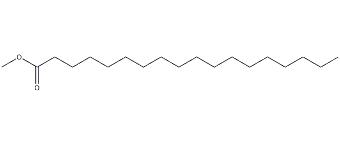 Structural formula of methyl stearate