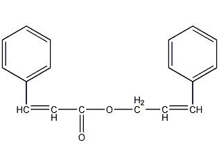 Structural formula of cinnamic acid cinnamyl alcohol ester
