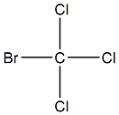 Structural formula of bromochloroform